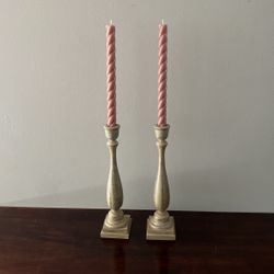Antique Pair of candleholders 