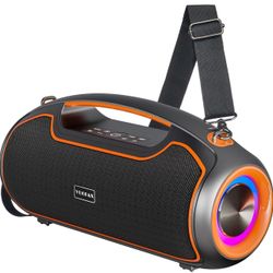 Portable Bluetooth Speakers, 200W Peak Loud Sound and Deep Bass for Party, IP65 Waterproof Wireless Outdoor Speaker w/ 2*Subwoofer/Tweeter/DSP/Bass Bo