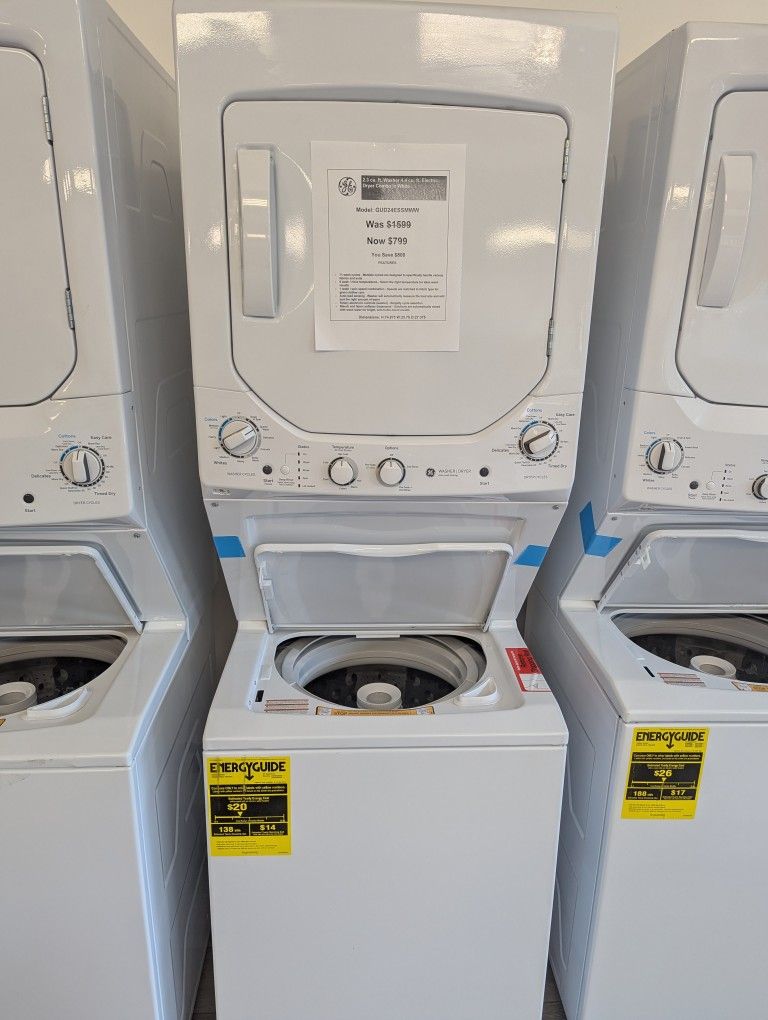 2.3 Cu Ft Washer 4.4 Cu.Ft Dryer Electric Combo