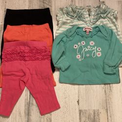 Baby Pants And Shirts, Size 3-6Mo 1x 6-9Mo Lot Of 5, $10