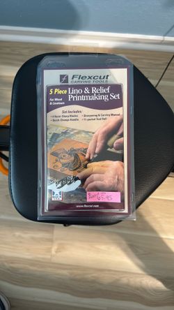 5 Piece Lino & Relief Printmaking set -Flexcut