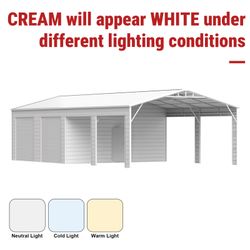 23FT x 46FT Steel Garage Shed – Reinforced Metal Storage Building with 2 Doors Metal Garage Storage Shed - The customer must have unloading capabiliti