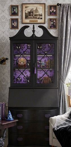 Nearly finished one of a kind Haunted mansion vintage hutch