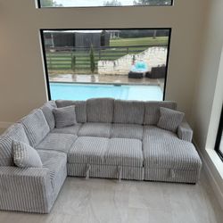 New Sleeper Sectional W Storage & USB Port