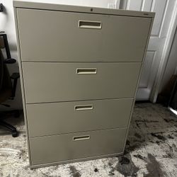 OFFICE/HOME FILE CABINET 4 DRAWERS LATERAL METAL FILE 