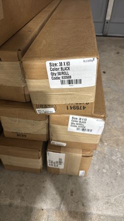 15 cases of Black Liners 38X63