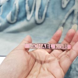 Michael Kors Signature Logo Hinged Bangle