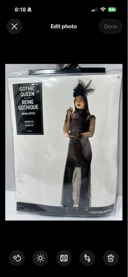 Gothic Queen Vampire Witch Women's Halloween Costume Dress - Medium (8-10), new seal bag, adult size , includes 1 piece black dress, from China, bra