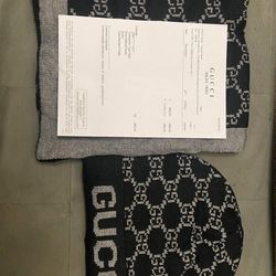 Authentic Gucci Scarf & Hat 