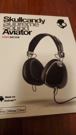 skullcandy supreme sound aviator headphones with Mic $149 retail NIB