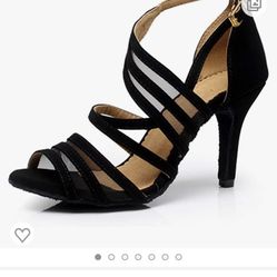 Black Salsa Dancing Heels 