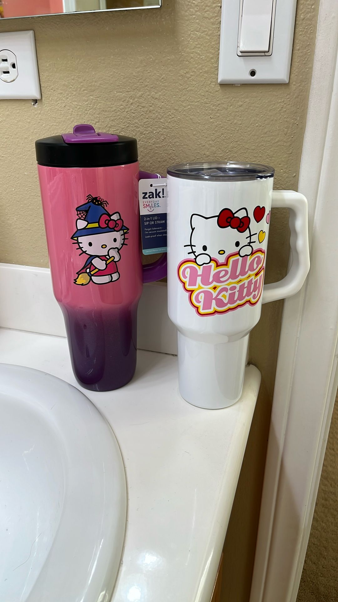 Hello Kitty Set Of 2 Tumblers New With Tags ZAK Brand