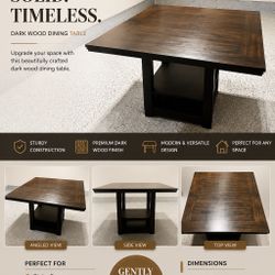 Solid dark wood high kitchen table @ 299