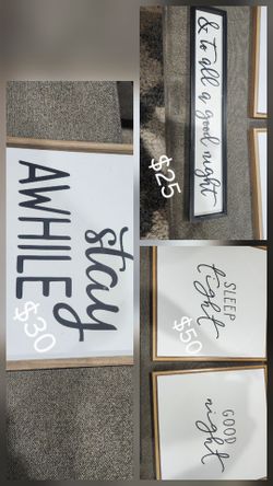 Farmhouse Wood Signs Set of 4