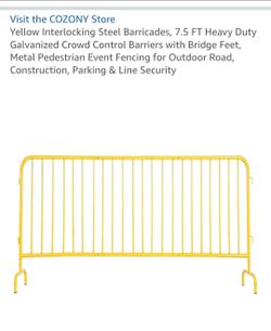 Safety yellow steel barrier