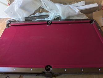 Pool Table with Red Felt / For Parts