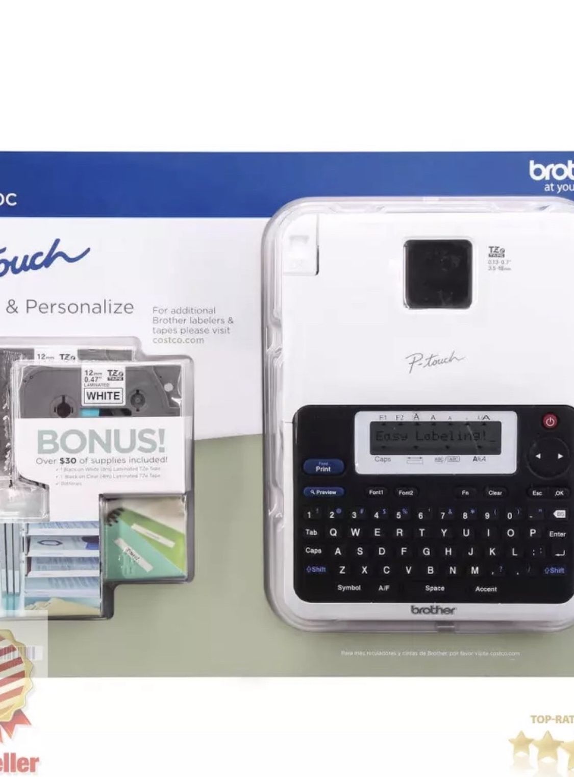 Brother P-Touch PT-2040C Label Maker with Supplies