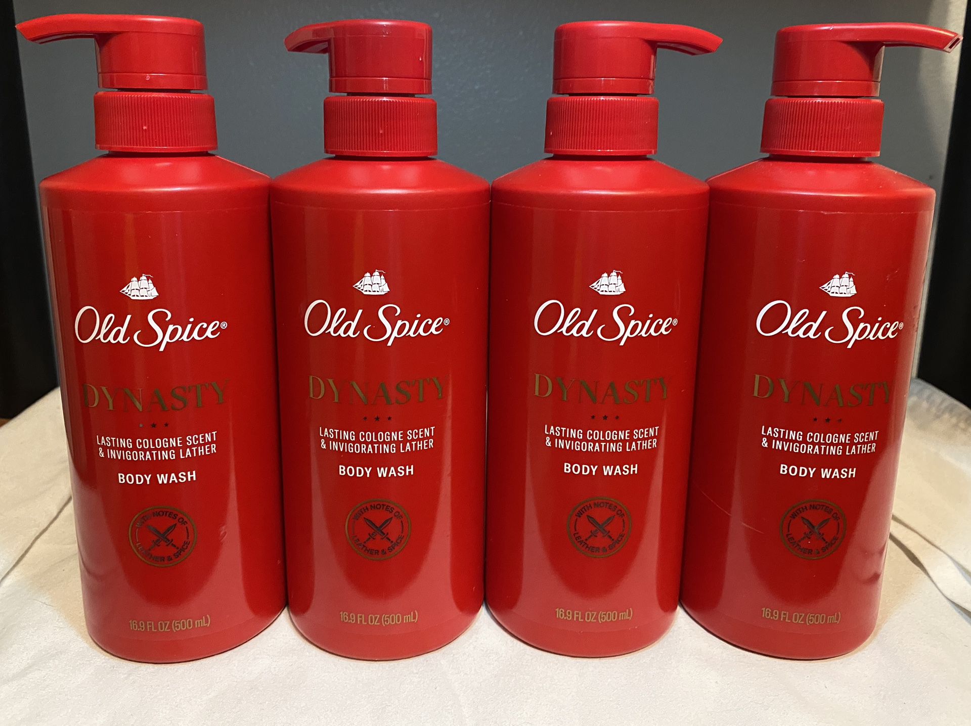 4ct Old Spice Dynasty Scented Body Wash 16.9 OZ