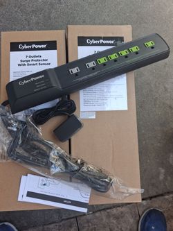 CyberPower 7-Outlet Surge Protector with Smart Sensor