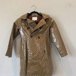 Kids GUCCI Vinyl Rain Coat  Size Small