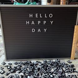 Letterboard With Magnet Letters