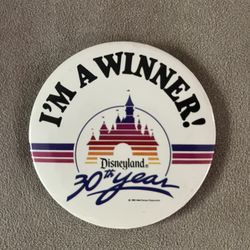 VINTAGE 1985 DISNEY BUTTON: I’M A WINNER!