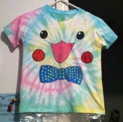 NEW! Boy/Girl Clothing Pokemon Pikachu Tie Dye Hand Designed Tee Shirt
