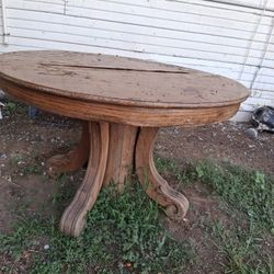 FREE Table Round Table Sturdy With Wheels For Patio Or Garage 