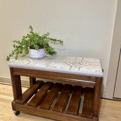 Tiled Rolling Cart