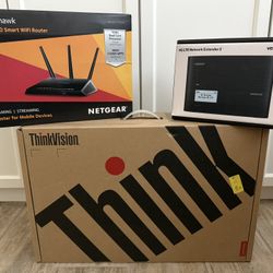 Lenovo Monitor, Smart Router & Network Extender