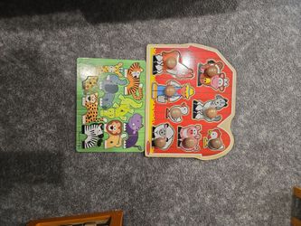2 Melissa & Doug Wooden Puzzles
