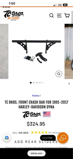 TC bros front crash bar dyna 91-2017