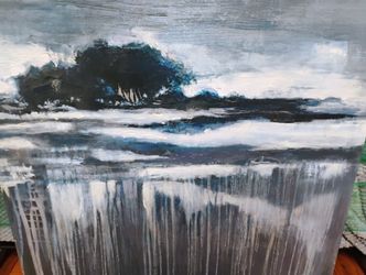 Blue Canvas Island $20. . 30x30 Mercana canvas Painting