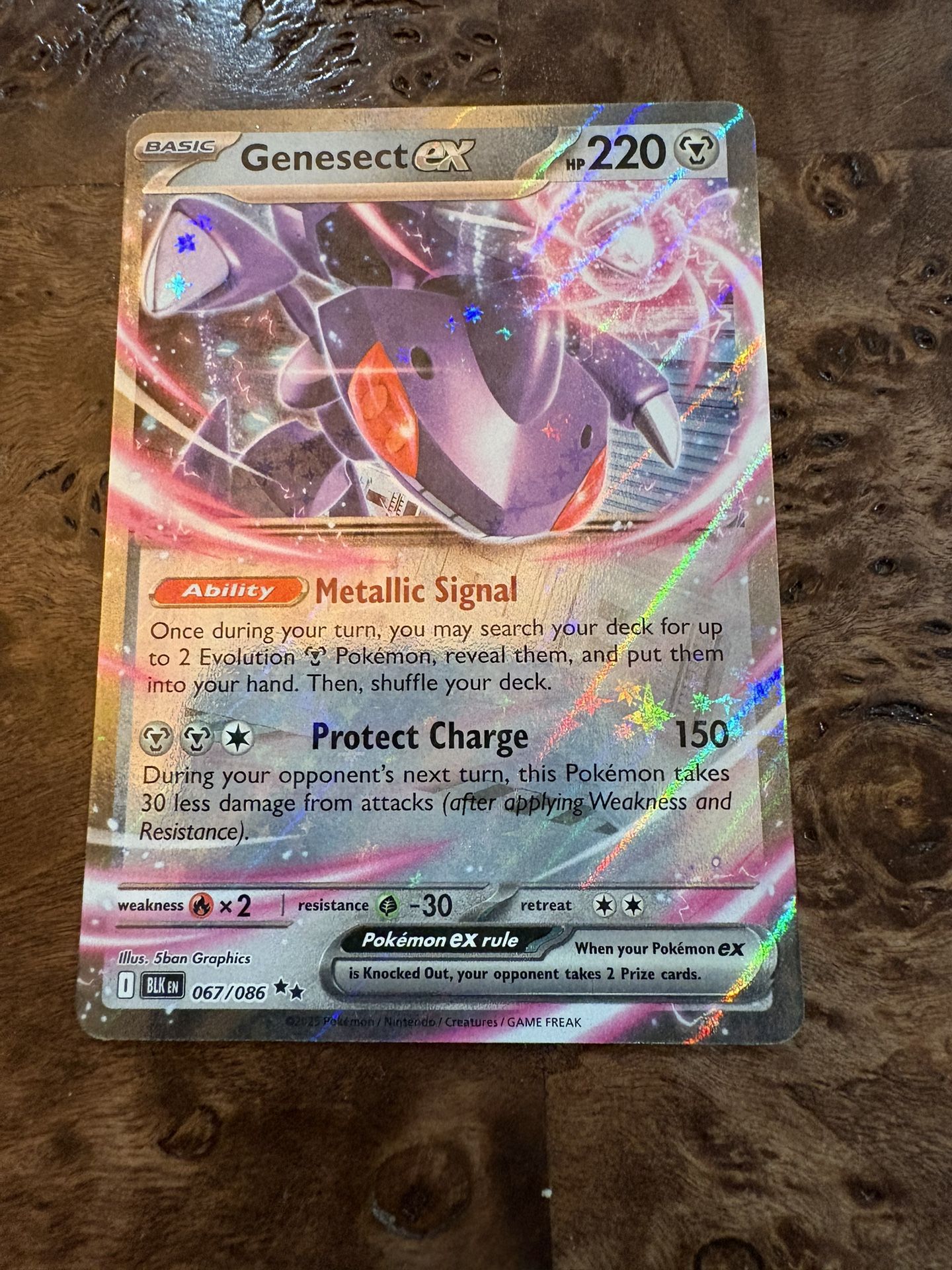 Brand New Genesect Ex #67 Pokemon Black Bolt