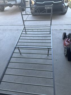 Metal Bed Frame And Used Mattress