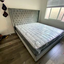 New King Bed Frame And Mattress