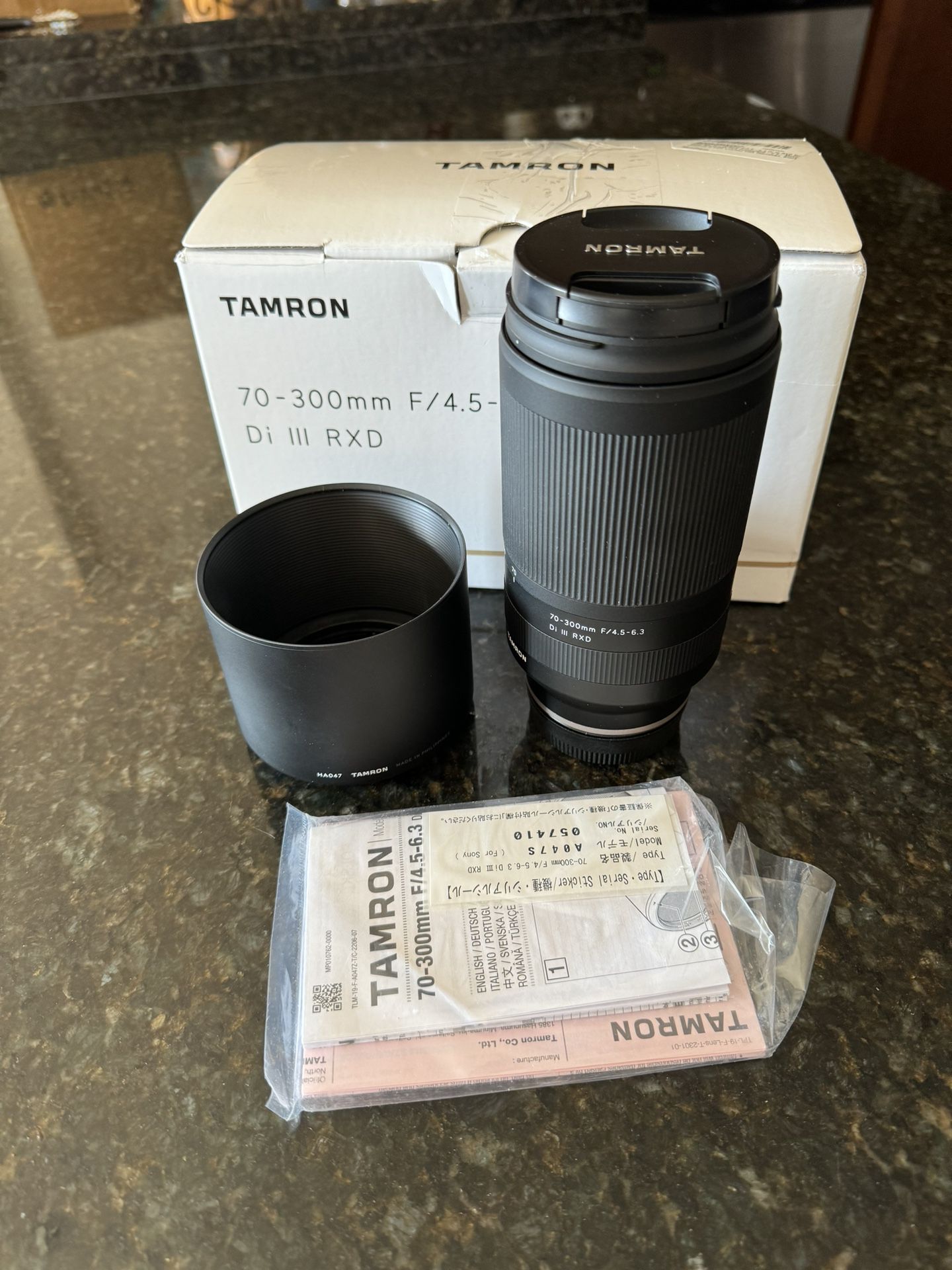 Tamron 70-300mm f/4.5-6.3 Di III RXD Lens for Sony E mount