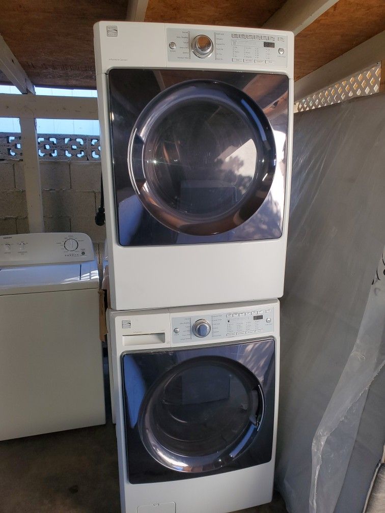 Kenmore Elite Stackable Or Side-by-side Washer And Electric Dryer High Efficiency King Size Capacity