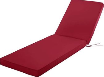 Comcaver Red Outdoor Chaise Lounge Cushion