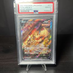 PSA 10 Japanese Flareon V From Eevee Heroes!!