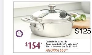Cacerola De 2.5 Qt Vida Sana