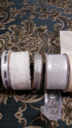Ribbon, 6 spools, approx 38 yards total