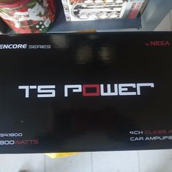 TS Power 1800 Watts 4 Channell Amplifier Brand New In The Box