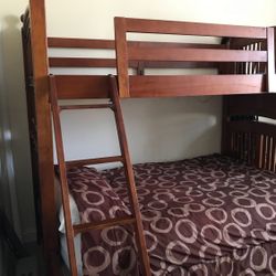 Solid Cherrywood Bunk Bed Twin over Full