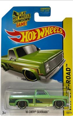 2014 Hot Wheels '83 Chevy Silverado HW Off-Road Green Kmart Excl. w/Protector
