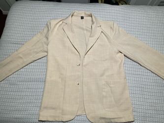 Cream and tan blazer