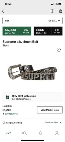 Black Supreme BB Belt