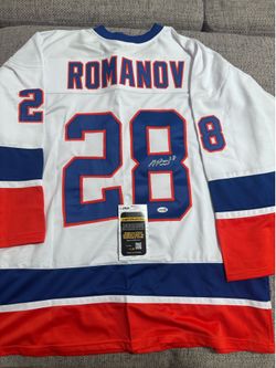 Alexander Romanov signed autographed Custom Jersey- JSA Coa-New York Islanders