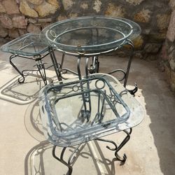 Glass Table For Patio Or Kitchen