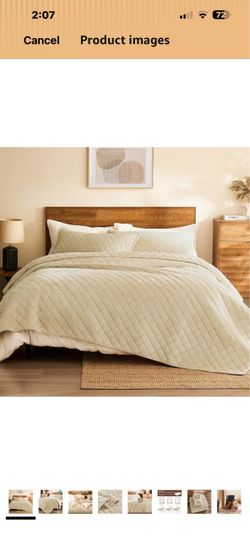 L'AGRATY Velvet Quilt King Size: 3-Piece Reversible Luxury Velvet Bedding Comforter Set - Lightweight Oversized Quilted Bedspread Coverlet with 2 Pill